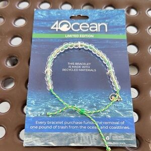 4ocean Signature Beaded Bracelet Green Yellow Limited Edition NWT